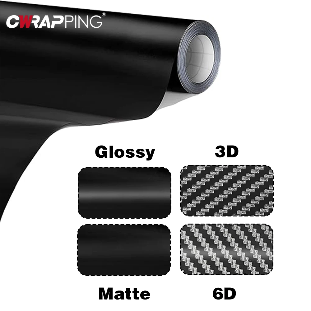 Laptop Accessories Parts - カーボンファイバーマット光沢のある黒の車のビニールラップ防水自己粘着ステッカーオートバイのラップトップ電話カーアクセサリー用