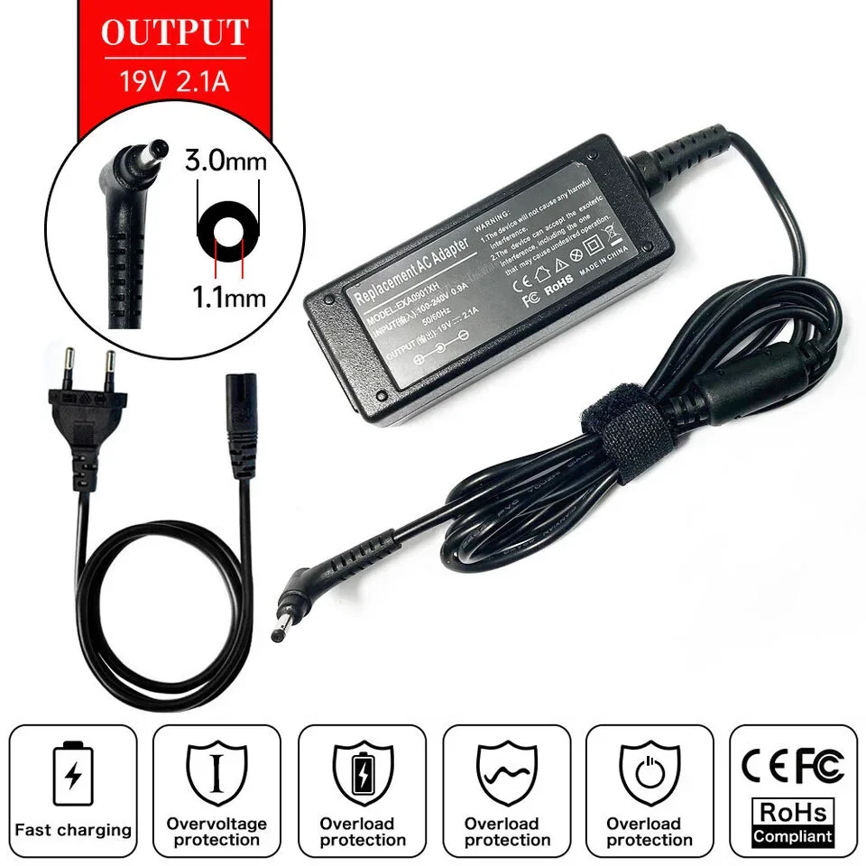 Laptop Accessories Shop - Samsung,ativ book 9,p900x3f,np900x3G,np900x3k,np905s3G,np915s3G,np940x5j,19v,2.1a,40w用のラップトップACアダプター充電器