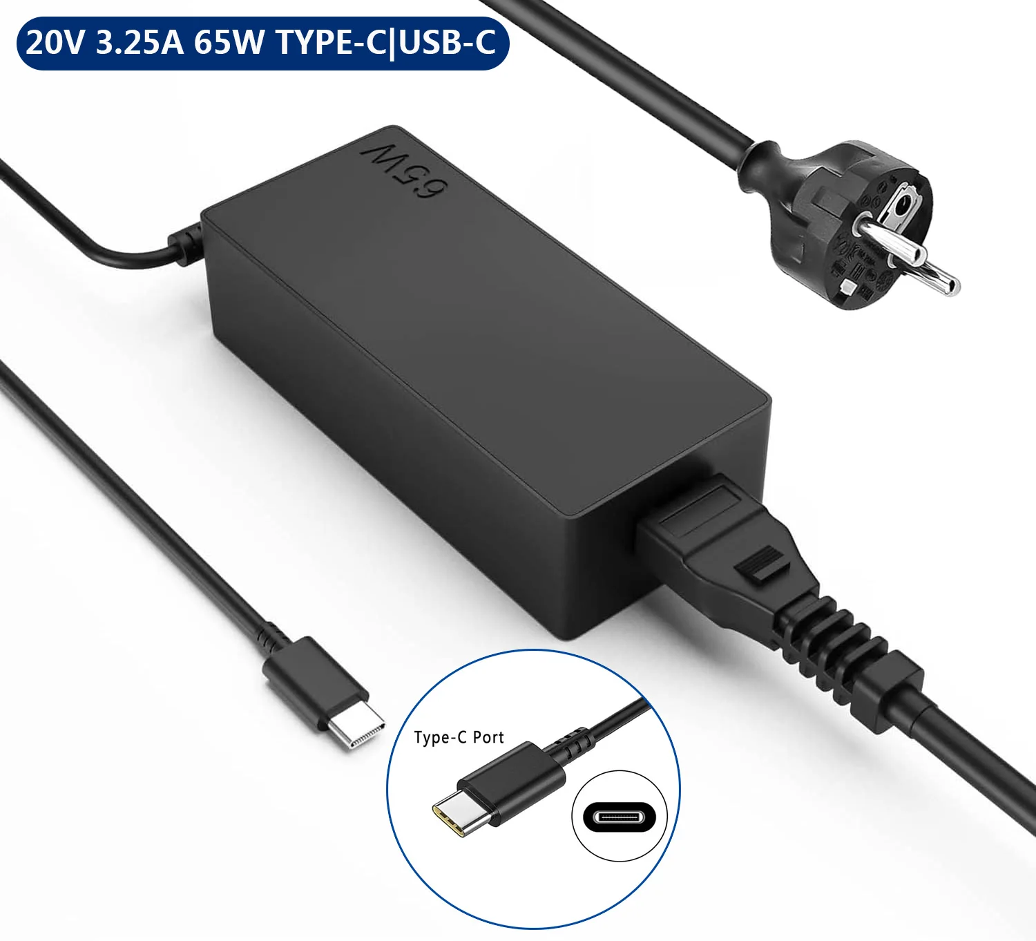 Laptop Accessories Shop - ラップトップacアダプター充電器、65w、20v、3.25a、type-c、lenovo thinkpad a275、a475、a285、a485、e480、e485、e580、e585、e490s、e495、e590、e595