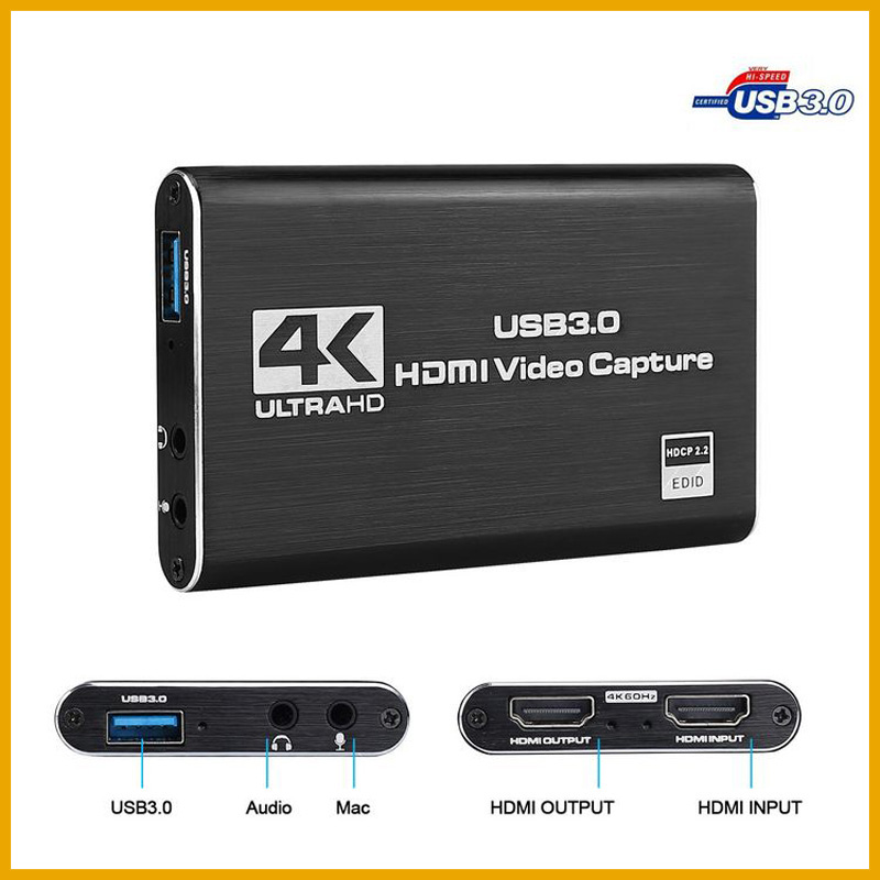 Monitor Portable Usb - 新型4K USB 3.0ビデオキャプチャカード HDMI対応 1080P HDビデオレコーダー