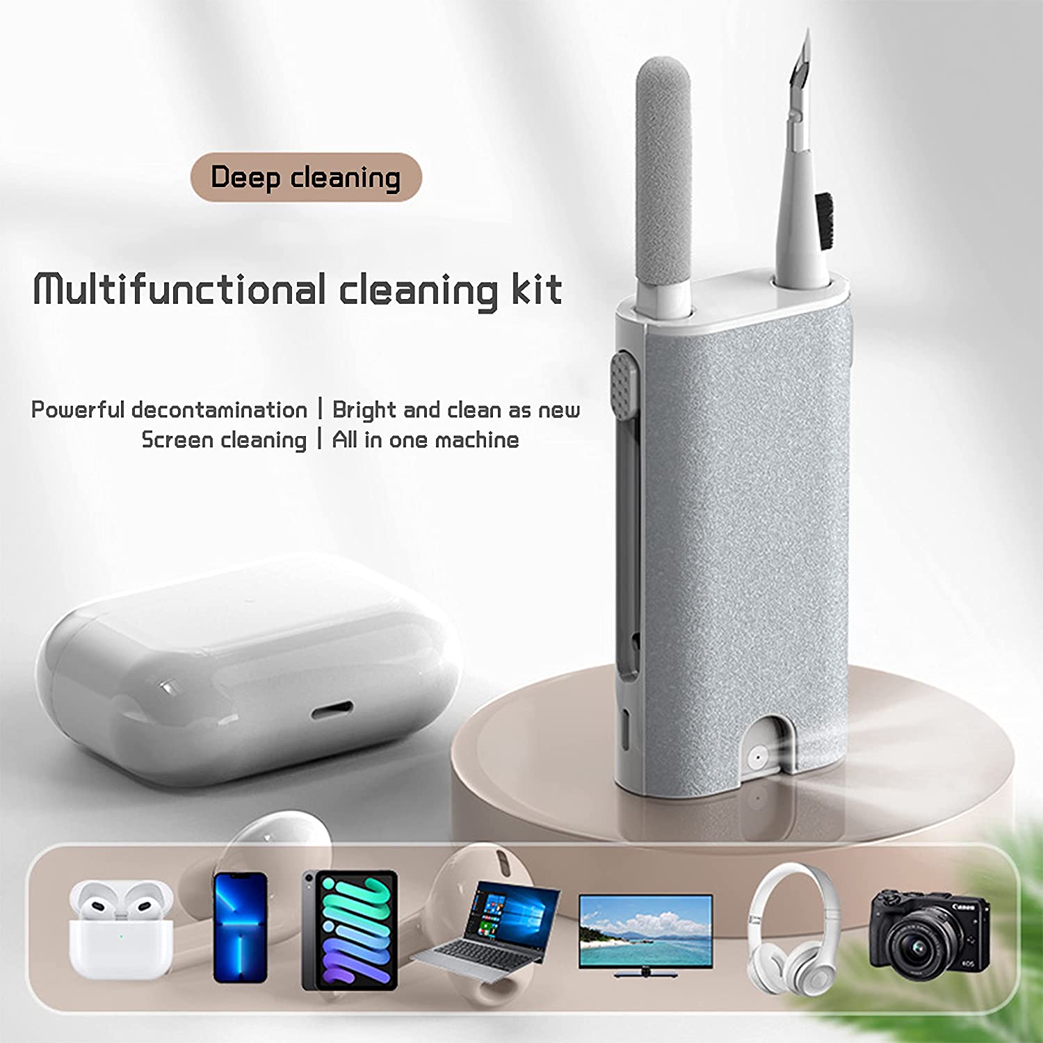 Laptop Accessories Headphones - 5 in 1 イヤホンクリーナーブラシキットカメラ電話タブレットラップトップテレビ画面クリーニングツールヘッドセットクリーニングペン Airpod Pro