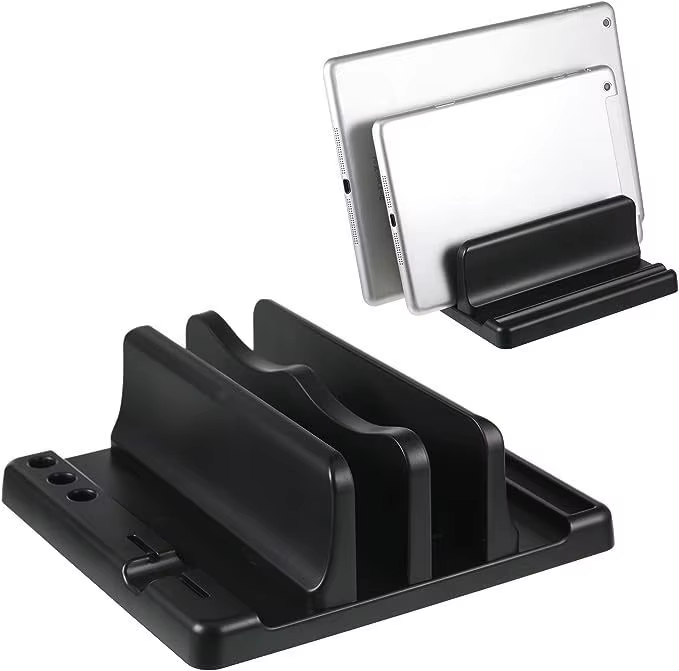 Laptop Accessories Parts - オフィス ABS ラップトップスタンド 垂直に置くとデスクスペースを節約 コンピューターアクセサリーを簡単に置くことができます 幅を伸ばすことができ、オフィスデスクに収納できます