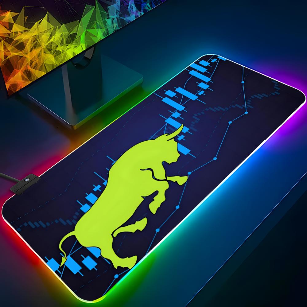 Laptop Accessories Market - マーケットブルマウスパッド RGB バックライト付きマウスパッド ラップトップマウスパッド ラップトップゲーマー コンピューターデスク