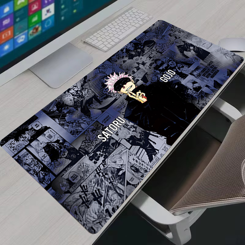 Laptop Accessories Toy - マウスパッドクールアニメ呪術廻戦五条悟大型ゲーミングマウスパッドゲーマーラップトップキーボードマットコンピュータキャビネットデスクマット