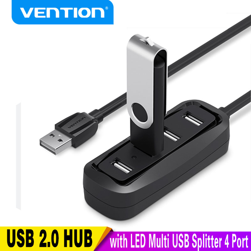 Laptop Electronics Accessories - Lenovo, Xiaomi, Macbook Pro,air,コンピューターアクセサリー,ラップトップ,4ポート用のLED付きUSB 2.0ハブ