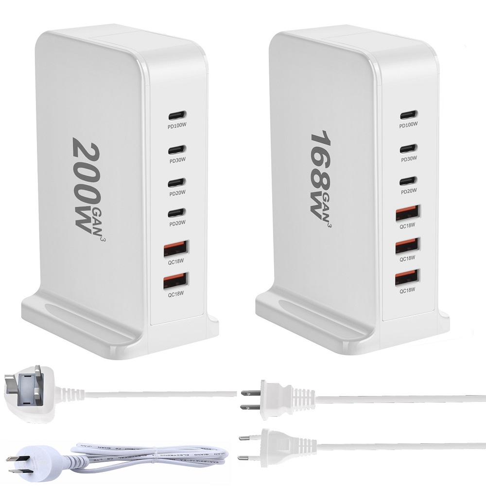 Laptop Accessories Uk - USB Type-C充電器,6ポート,200W, 168W,携帯電話,ラップトップ,PC用のプラグアダプター