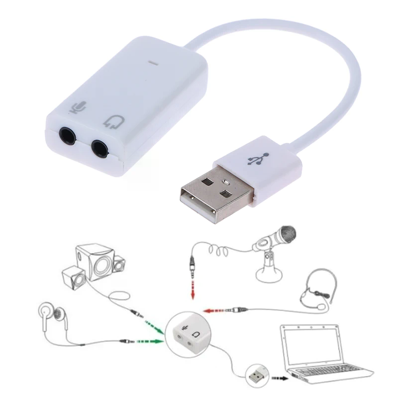 Laptop Accessories Headphones - 2.0 3d 7.1 5HV2 アダプター USB