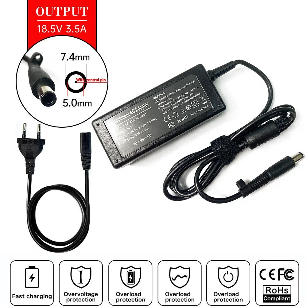 Laptop Accessories Shop - ACアダプター充電器,18.5v, 3.5a,hp用,compaq 384019-003, 391172-001, 463552-004, 463958-001,