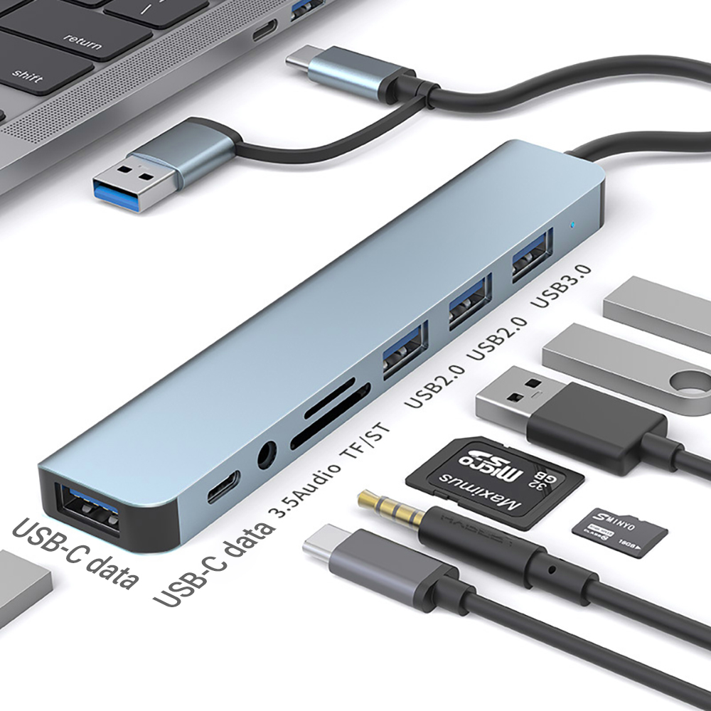Laptop Accessories Officeworks - 9-in-1 デュアルヘッド USB ドッキングステーション USB-A&USB-C デュアルプラグハブ