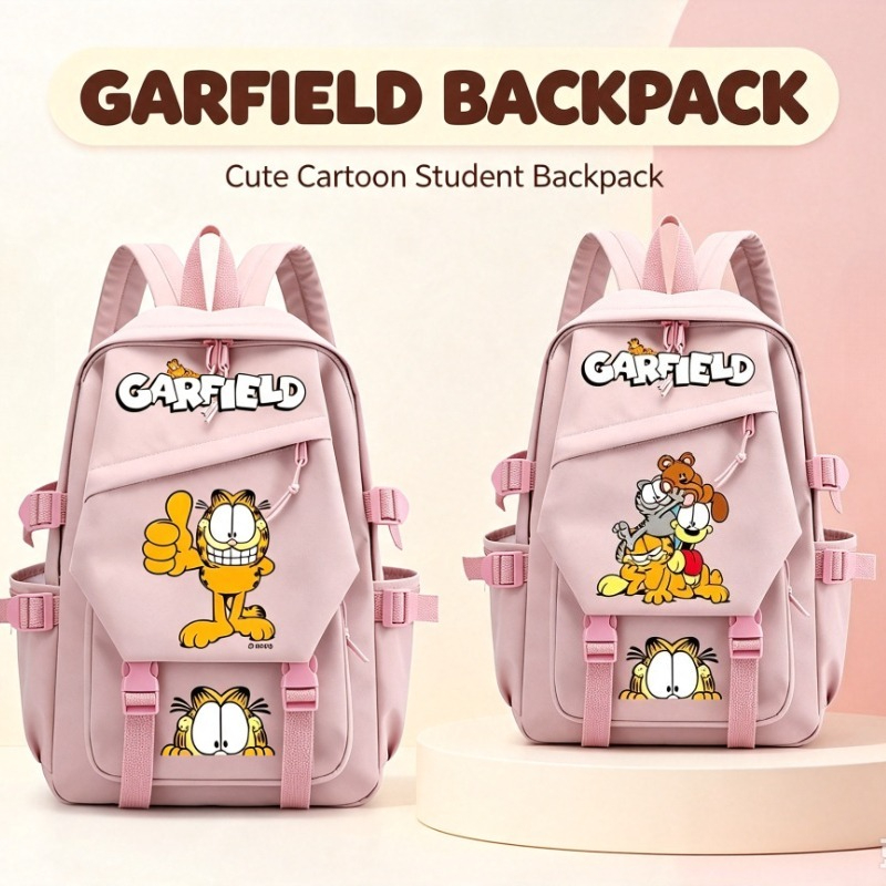 Laptop Accessories Parts - ガーフィールドの漫画風のかわいい学生用軽量スクールバッグ、カワイイポータブルトラベルラップトップ収納バックパック、アニメグッズ卸売