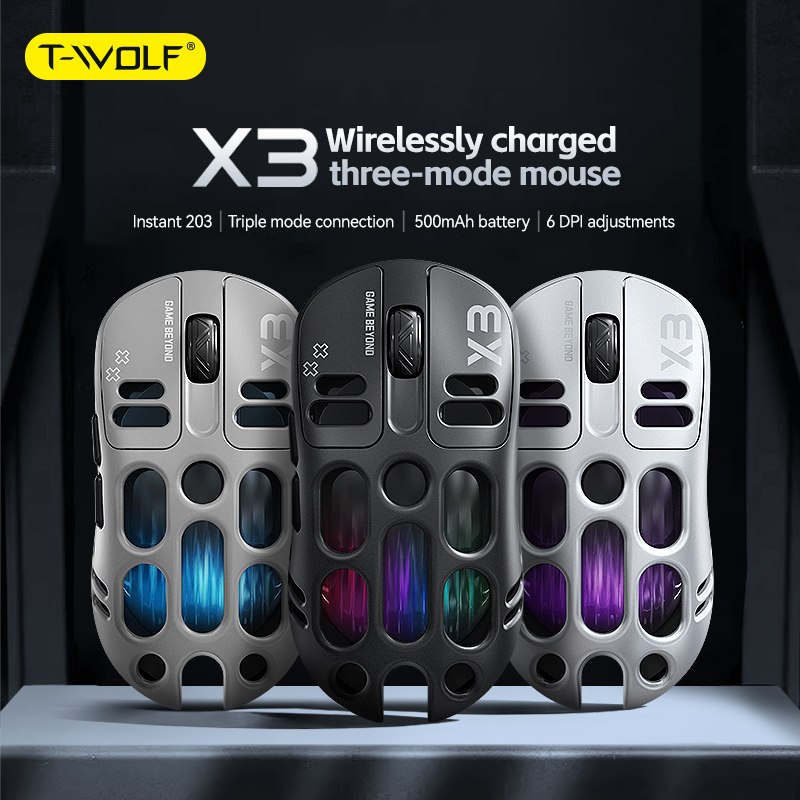 Laptop Electronics Accessories - 2026 中空デザイン軽量コンピューターゲームアクセサリー 3 モード Bluetooth ワイヤレスマウスラップトップ充電式