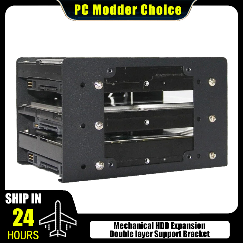 Laptop Accessories Gadgets - 3.5 ''ハードディスク取り付けブラケットデスクトップコンピュータケース機械式HDD拡張二層サポート2/3層ホルダー