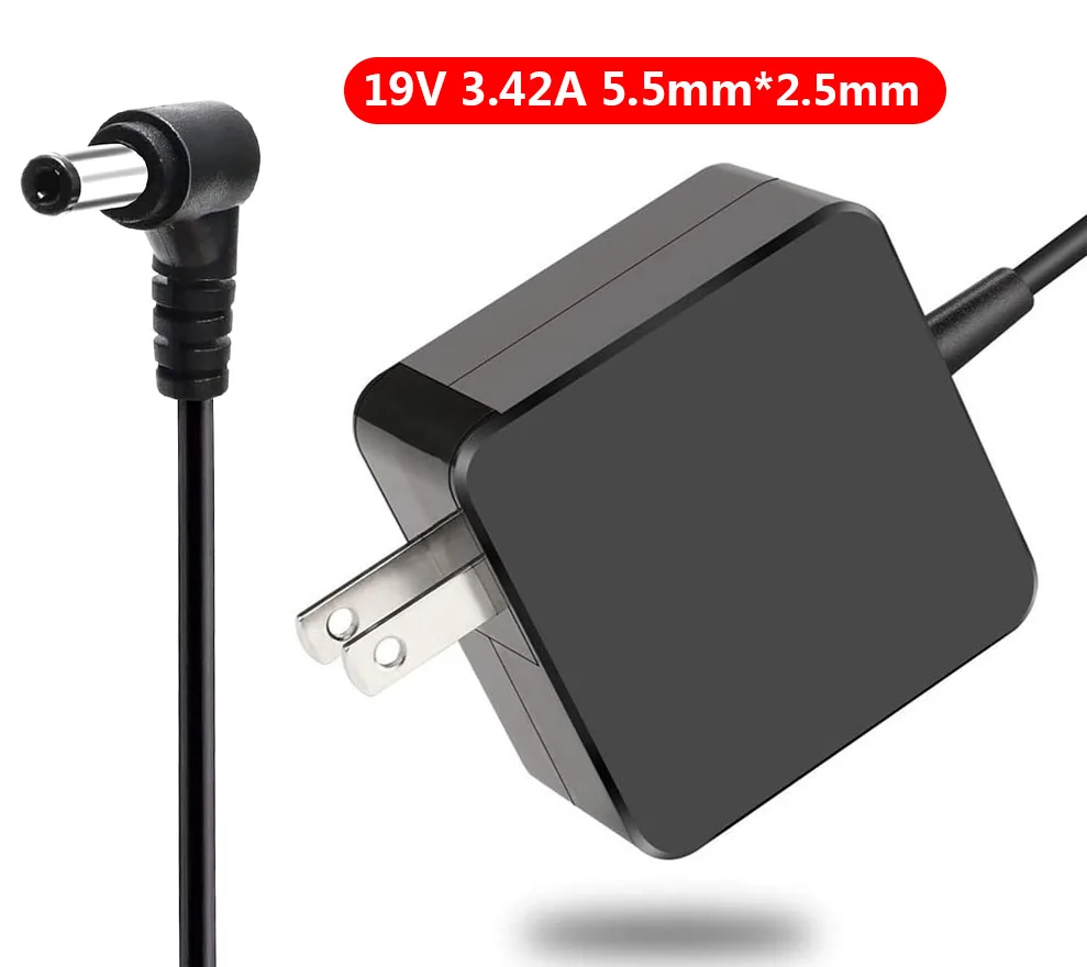 Laptop Accessories Shop - ラップトップacアダプター充電器asus、19v、3.42a、65w、asus x5msd、x5msl、x555y、x55q、x55vj、x555sj、x555sj、x555yi、l3c、m5200、pro36jc、r5la、f552w、u32jc
