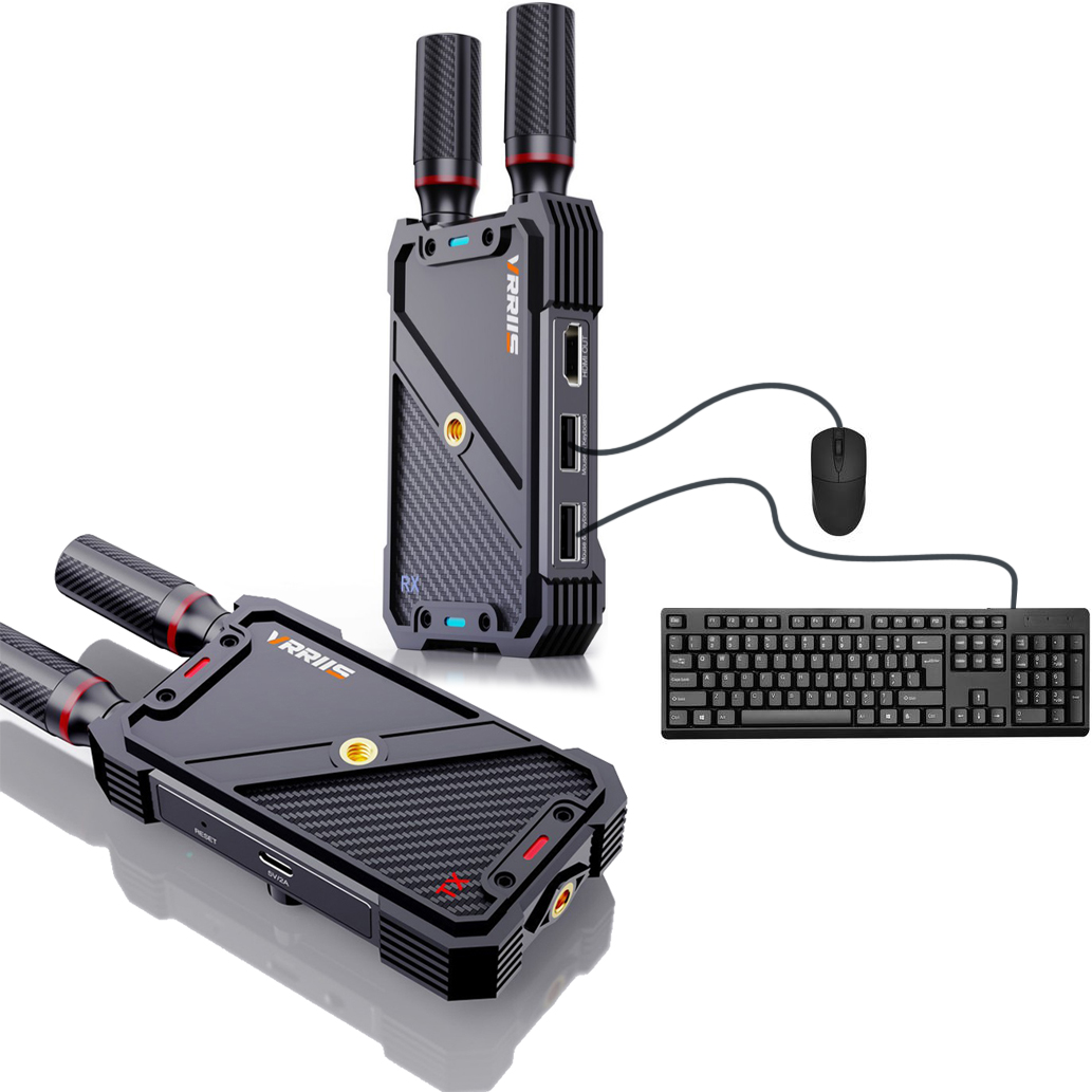 Laptop Accessories Toy - VRRIIS WL082K 400m ワイヤレスHDMI KVMエクステンダー ビデオ送信機と受信機