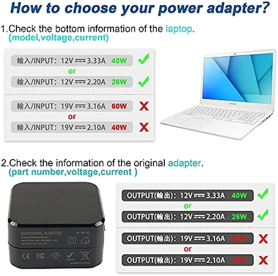 サムスン用ラップトップ充電器,BA44-00286A, AD - Laptop Accessories Shop のレビューと価格