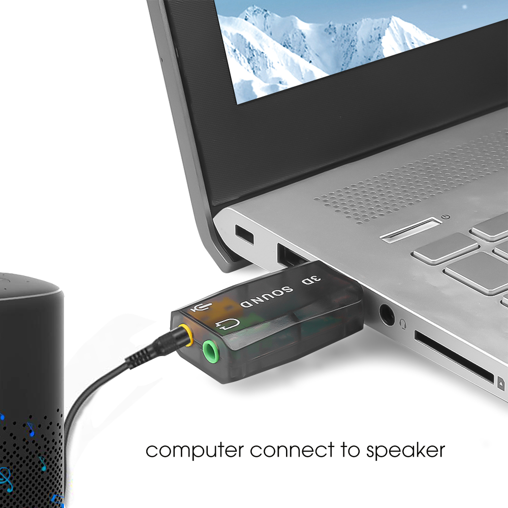 ミニ外部 USB 3.5 ミリメートルマイクヘッドフォンジャ - Laptop Accessories Headphones のレビューと価格