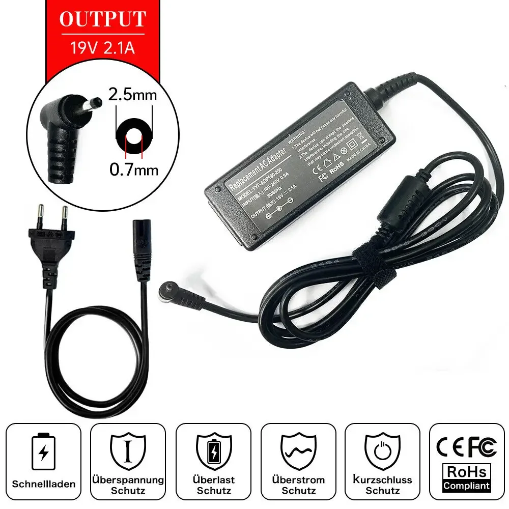 Asus用ACアダプター充電器,19v,2.1a,2.5x0 - Laptop Accessories Shop のレビューと価格