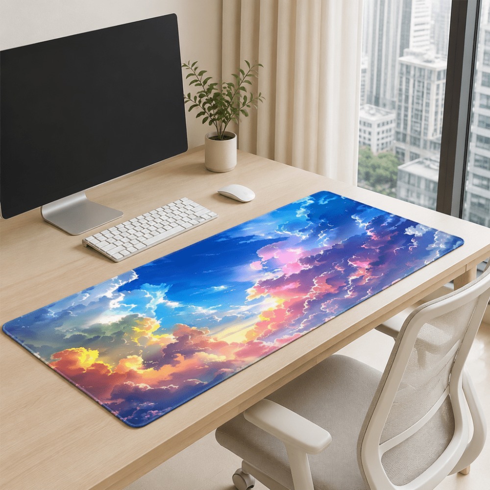 カラフルな夕焼け雲のスカイプリント。オフィスのキーボードやマ - Laptop Accessories Officeworks のレビューと価格