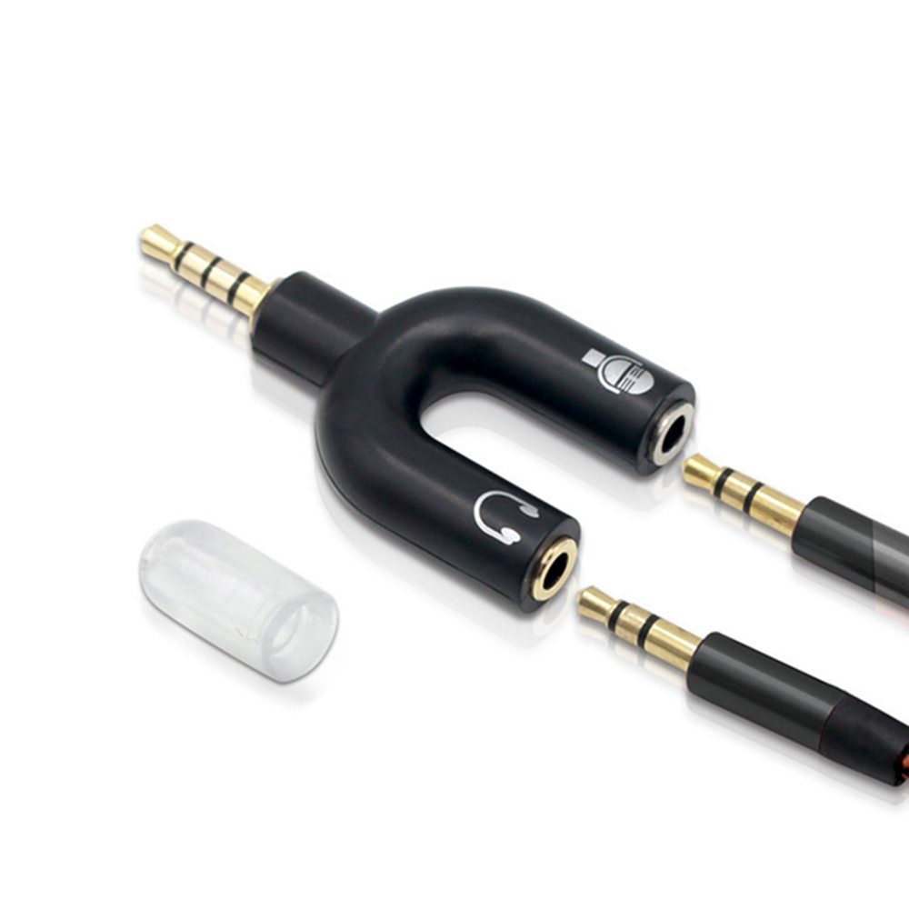 3.5 ミリメートルヘッドフォンマイクスプリッタアダプタ U - Laptop Accessories Headphones のレビューと価格