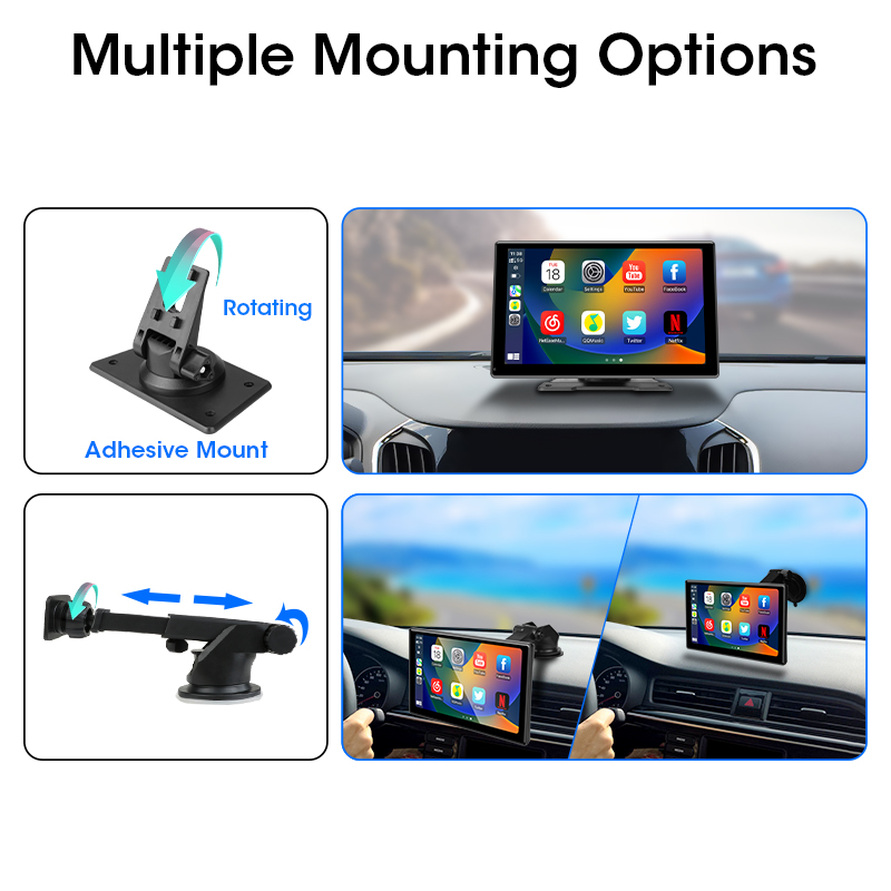 Jansite-ユニバーサルカープレーヤー,9インチ,ワイヤ - Monitor Portable Usb のレビューと価格