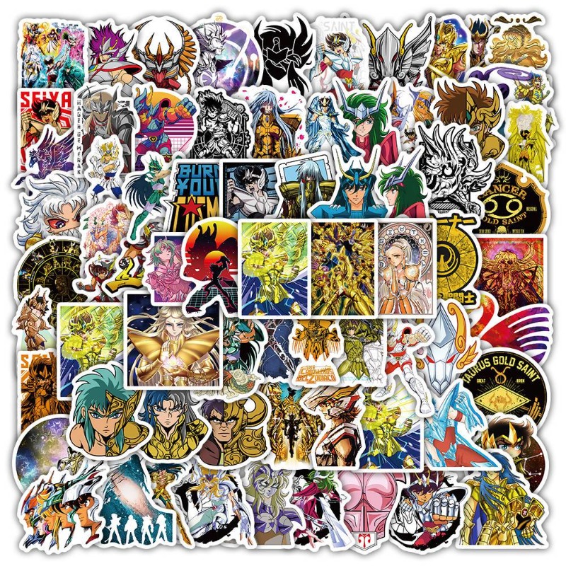 101 個聖闘士星矢アニメステッカー漫画キャラクター DIY - Laptop Accessories Stickers のレビューと価格