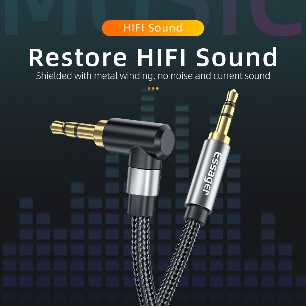 Essager Aux 延長ケーブル 3.5 ミリメートルジ - Laptop Accessories Headphones のレビューと価格