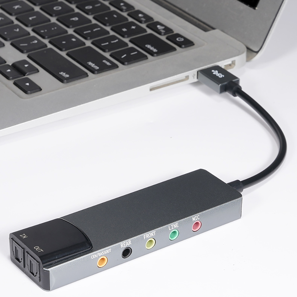 外部 USB 光学式サウンドカード 6-in-1 USB オ - Laptop Accessories Headphones のレビューと価格