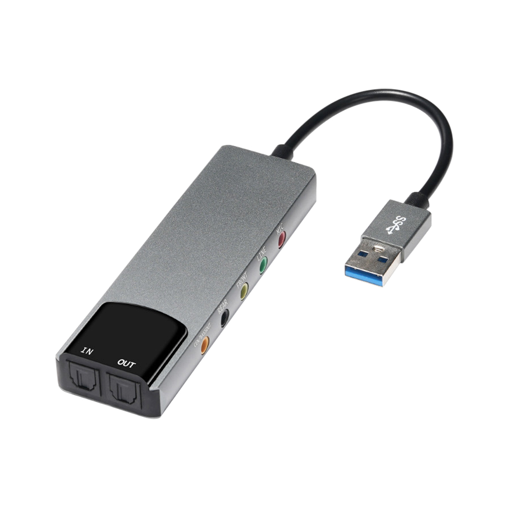 外部 USB 光学式サウンドカード 6-in-1 USB オ - Laptop Accessories Headphones のレビューと価格