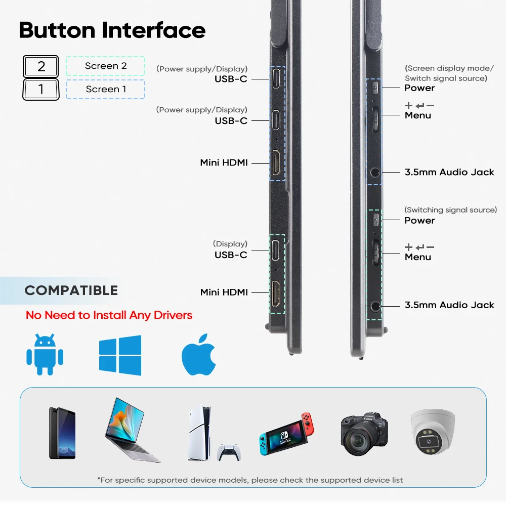 15.6インチ折りたたみ式デュアルトリプルUSBモニター、ポ - Monitor Portable Usb のレビューと価格