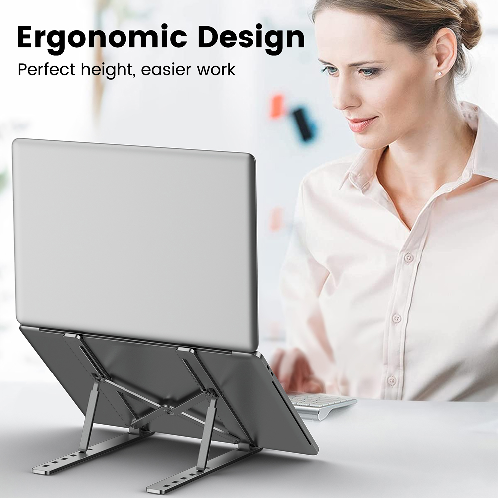 調節可能なラップトップホルダーアルミ合金ノートブックスタンド - Laptop Accessories Gadgets のレビューと価格