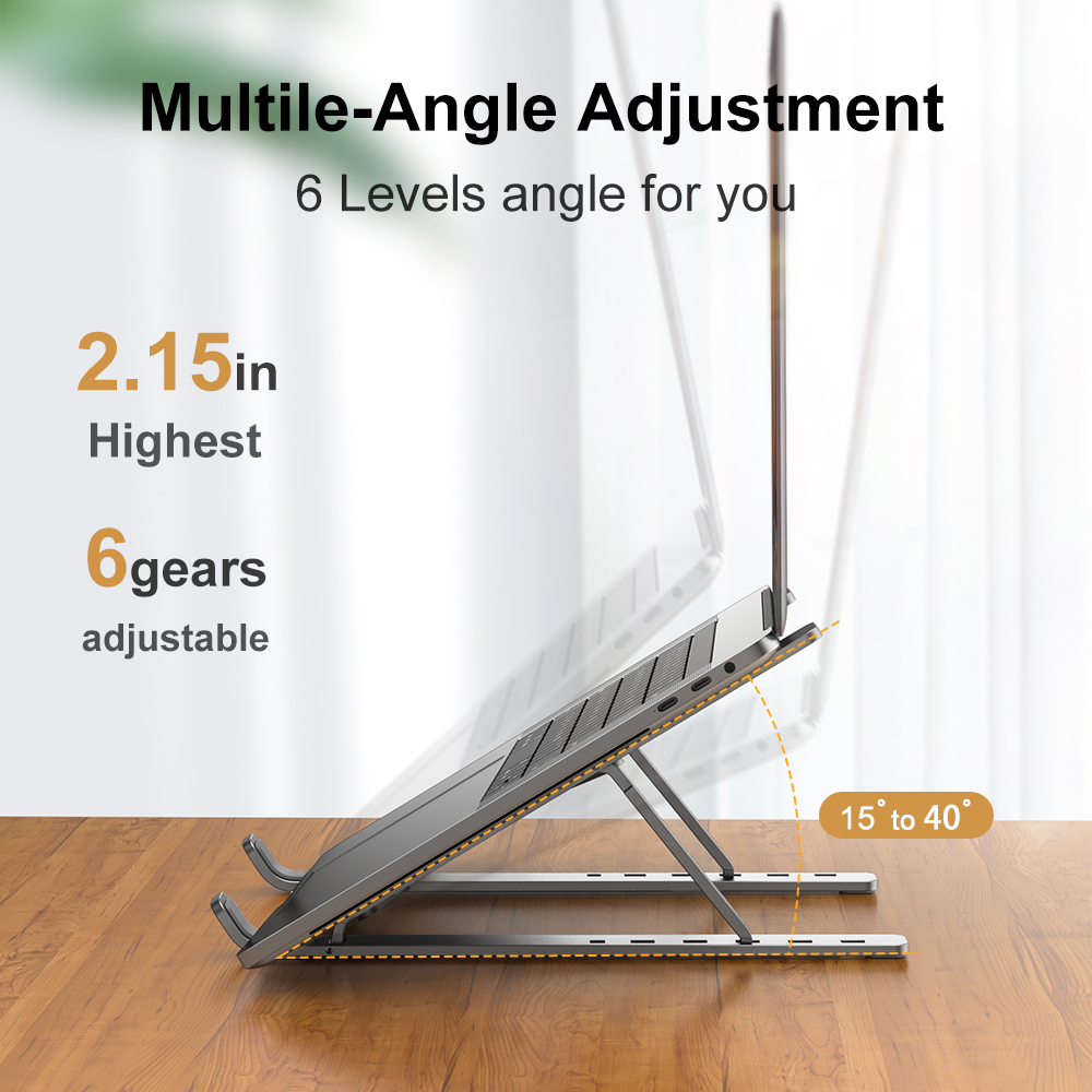 調節可能なラップトップホルダーアルミ合金ノートブックスタンド - Laptop Accessories Gadgets のレビューと価格
