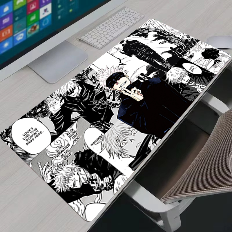 マウスパッドクールアニメ呪術廻戦五条悟大型ゲーミングマウスパ - Laptop Accessories Toy のレビューと価格
