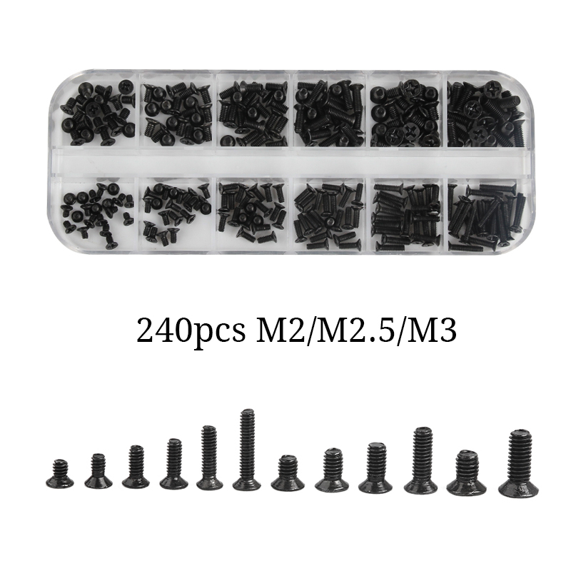 240 個 M2 M2.5 M3 ネジセット KM マシン修 - Laptop Electronics Accessories のレビューと価格