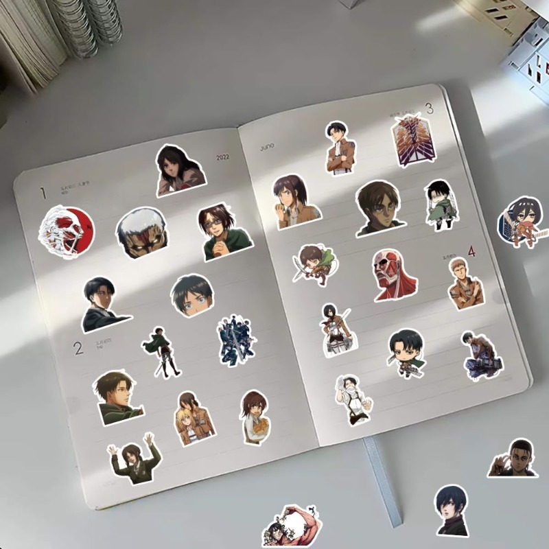 60枚入り 進撃の巨人 アニメステッカー かわいい 防水デカ - Laptop Accessories Toy のレビューと価格