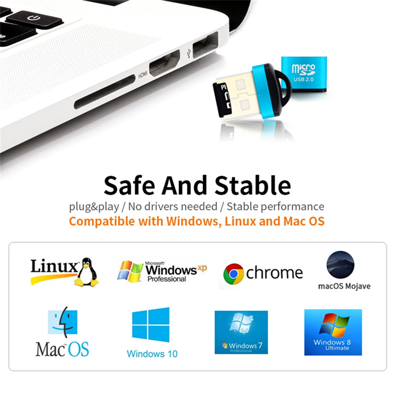 ミニ USB マイクロ SD/TF メモリカードリーダー U - Laptop Accessories Gadgets のレビューと価格
