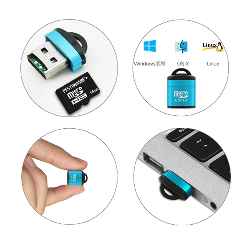 ミニ USB マイクロ SD/TF メモリカードリーダー U - Laptop Accessories Gadgets のレビューと価格