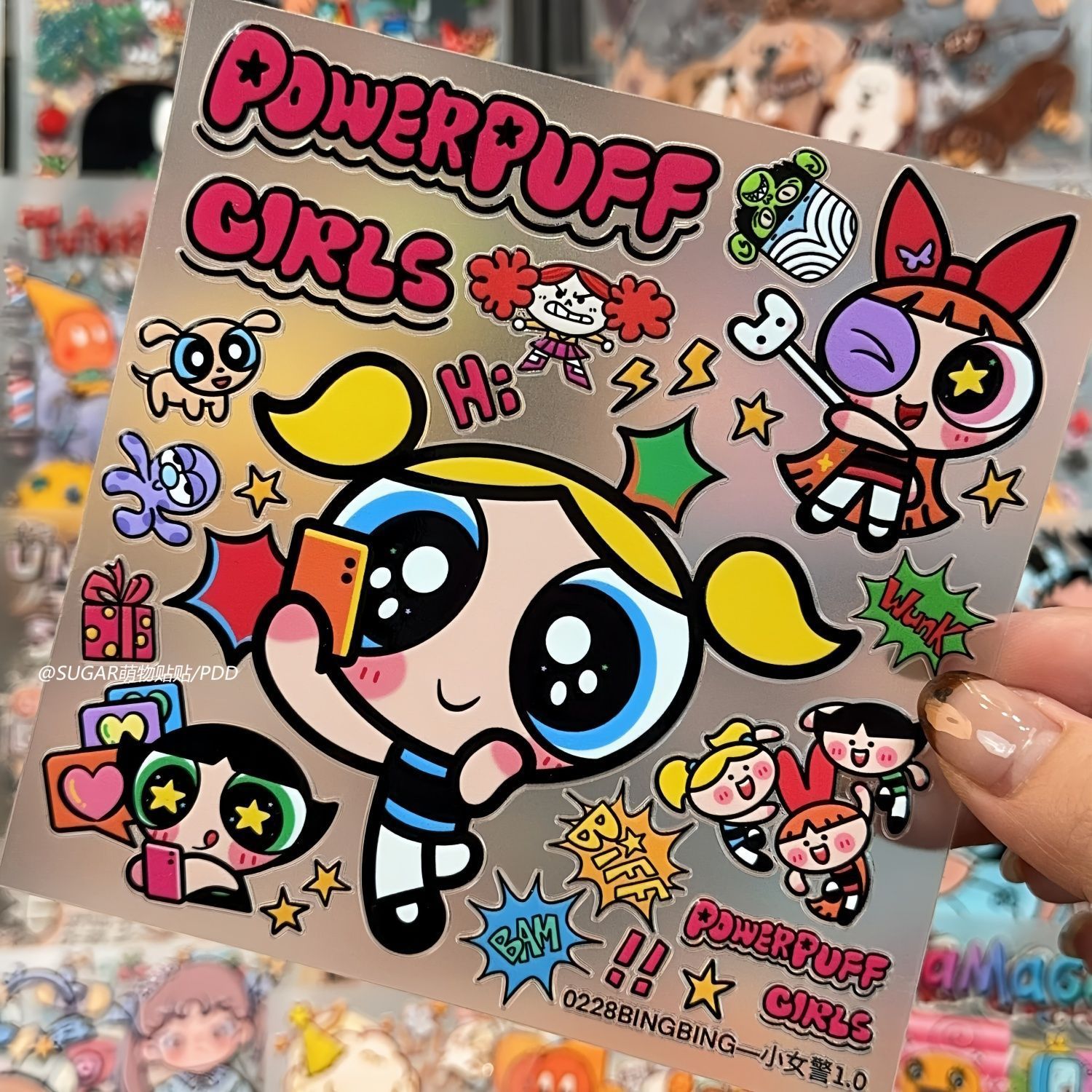 かわいいパワーパフガールキャラクターステッカーシート ヴィン - Laptop Accessories Toy のレビューと価格