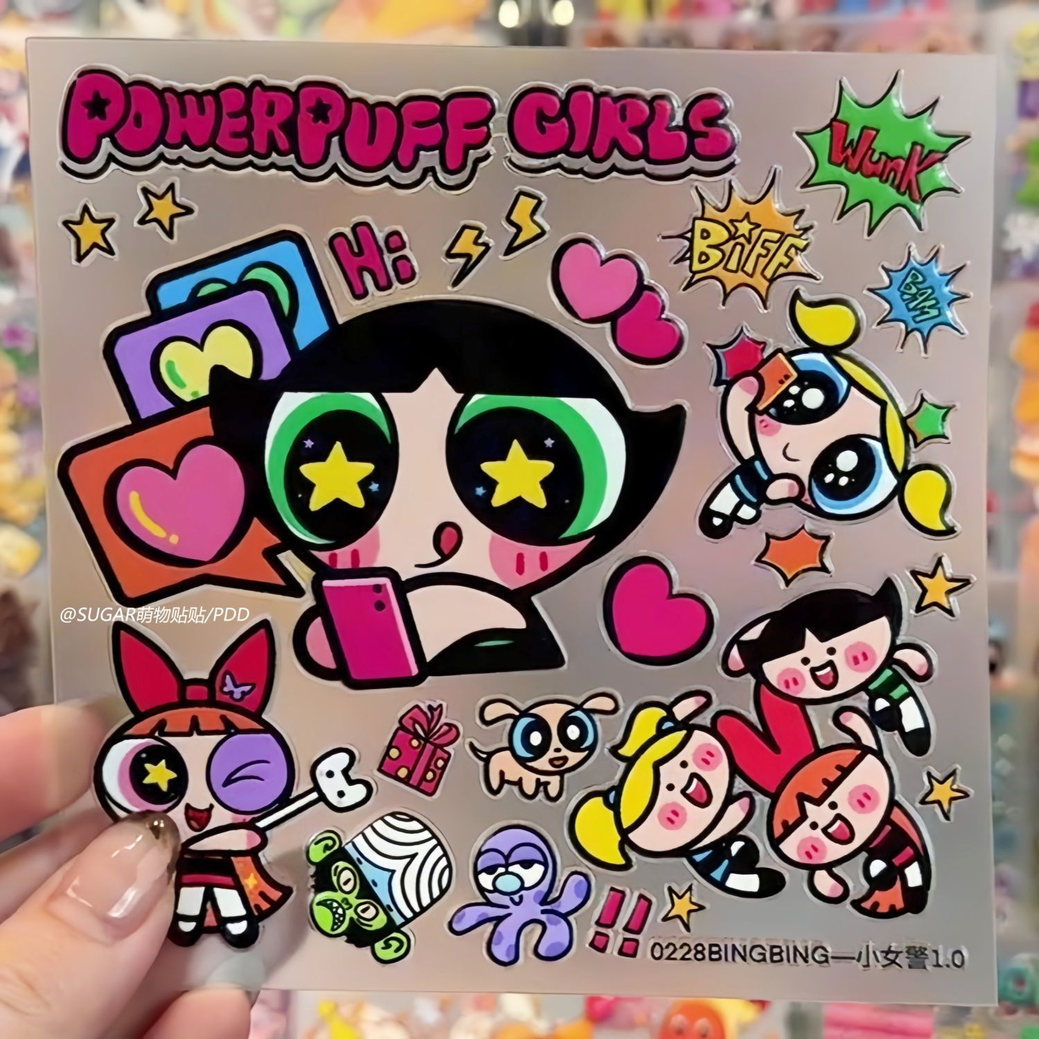 かわいいパワーパフガールキャラクターステッカーシート ヴィン - Laptop Accessories Toy のレビューと価格