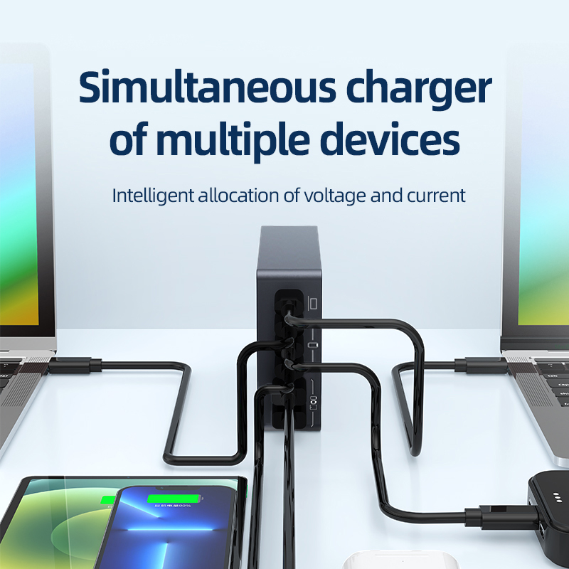 6 ポート PD USB GaN 急速充電ステーション EU - Laptop Accessories Uk のレビューと価格