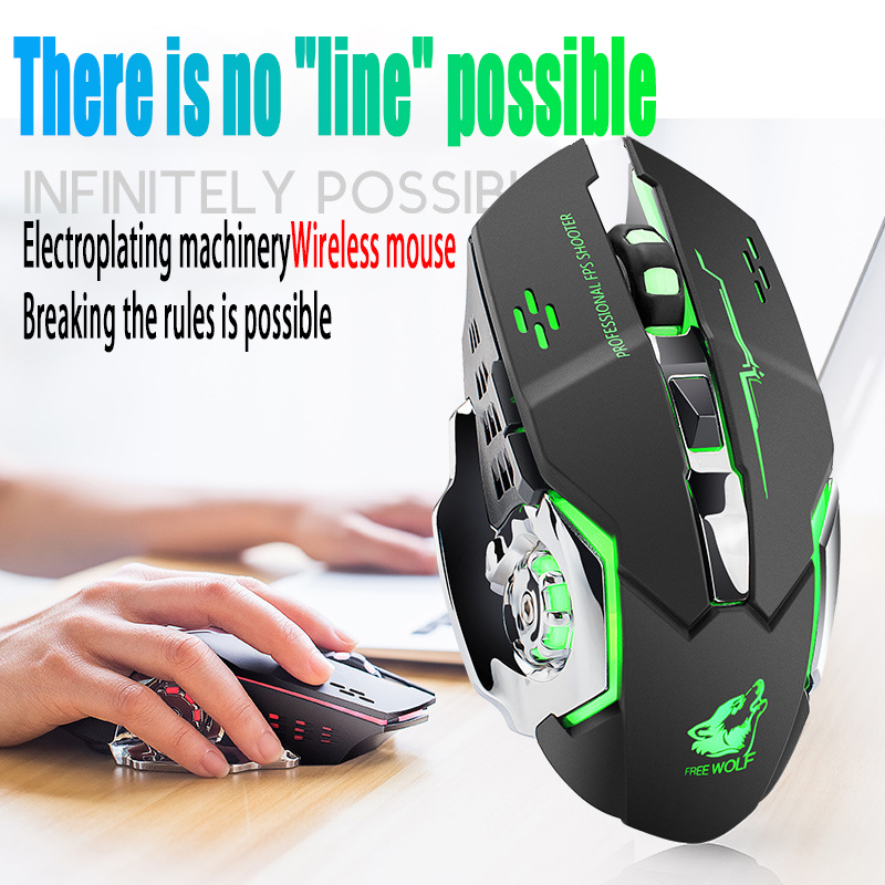 人間工学に基づいたWolf-X8ワイヤレス充電式ゲーミングマ - Laptop Electronics Accessories のレビューと価格