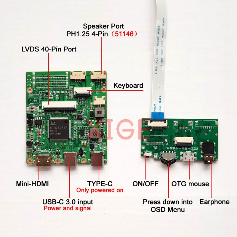 ミニHDMIコントローラーボードキット,ラップトップモニター - Monitor Portable Usb のレビューと価格