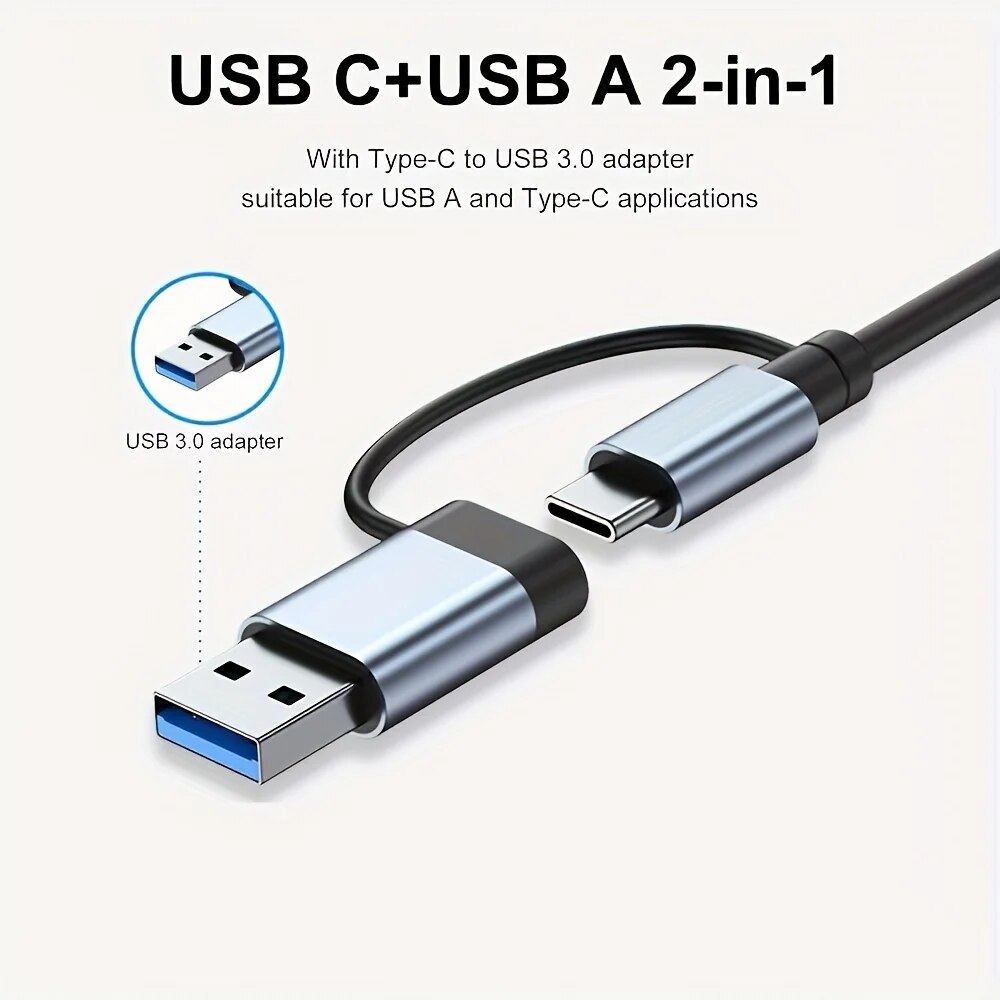 2in1 USB3.0ハブ 7ポート Type-C拡張スプリ - Laptop Accessories Gadgets のレビューと価格