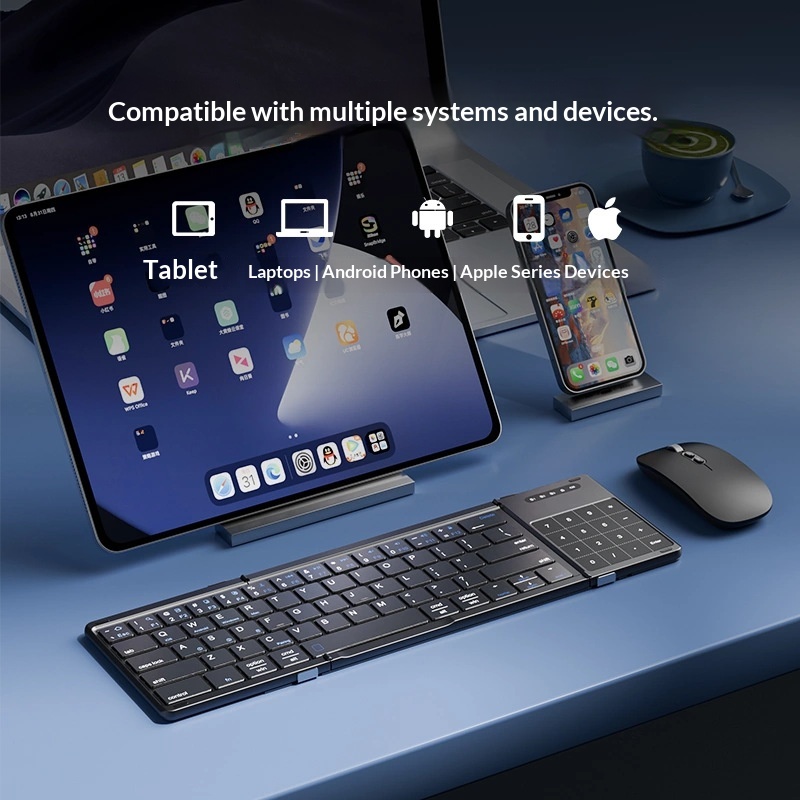 Mengzu 三つ折りワイヤレス Bluetooth キーボ - Laptop Accessories Toy のレビューと価格