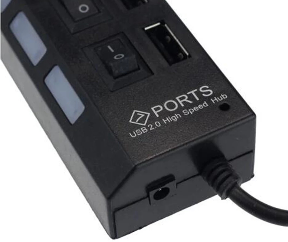 7 ポート USB 2.0 ハブスプリッターラップトップコン - Laptop Accessories Gadgets のレビューと価格