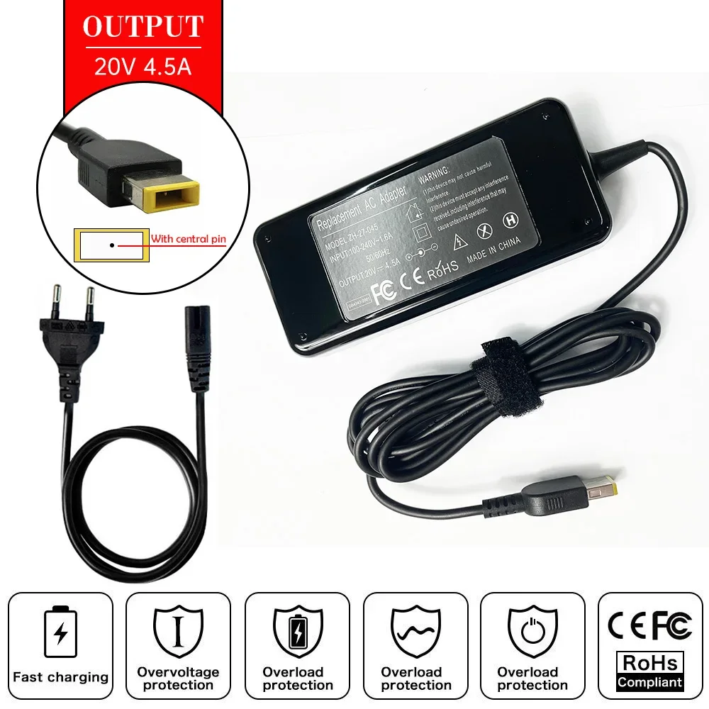ラップトップアダプター充電器,20v, 4.5a, 90w, - Laptop Accessories Shop のレビューと価格