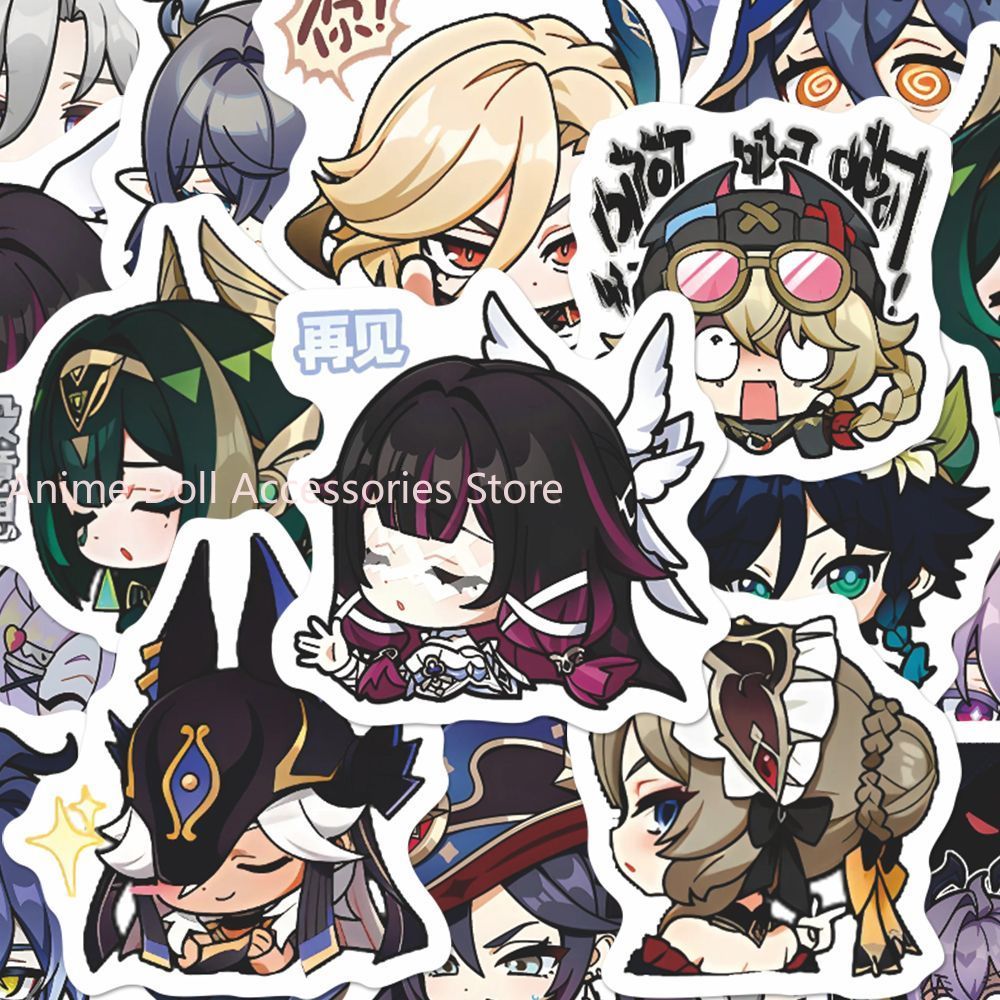 64 個原神インパクトムーンメイデンアニメステッカー漫画落書 - Laptop Accessories Stickers のレビューと価格