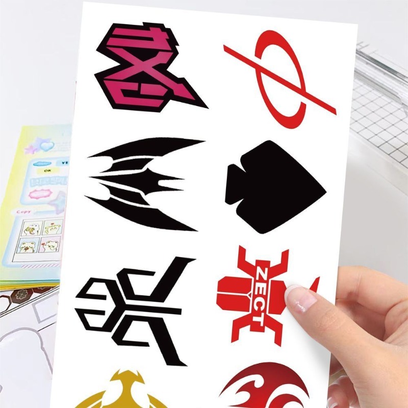 60 枚の仮面ライダーロゴステッカークリエイティブデカール防 - Laptop Accessories Toy のレビューと価格